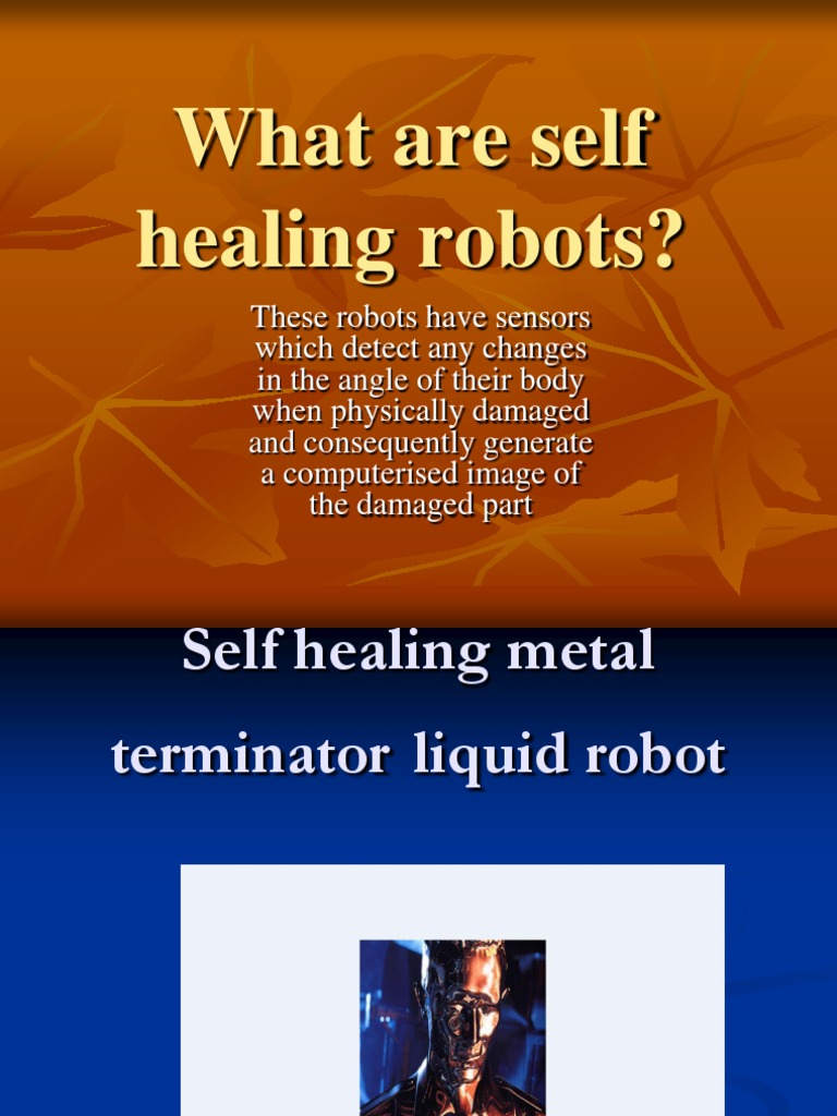 research paper on self healing robots