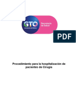 Procedimiento para La Hospitalización de Pacientes de Cirugía 20