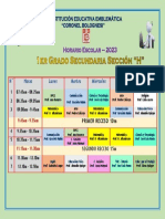 Horario 1ro H 2023