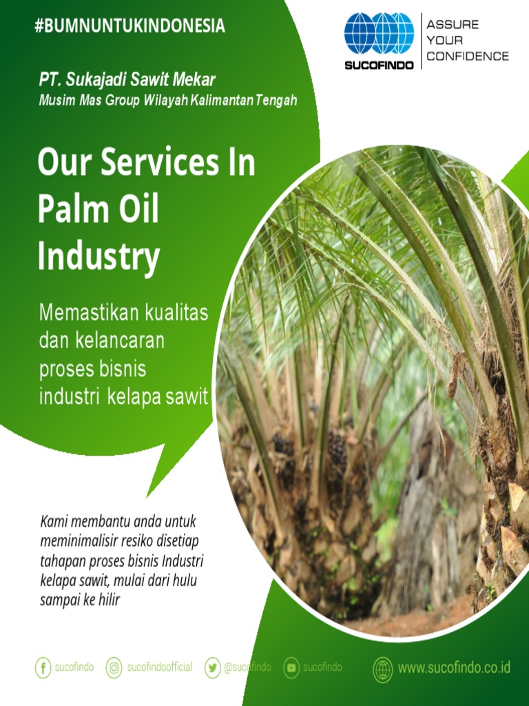 Layanan Jasa SUCOFINDO Di Palm Oil PDF Palm Oil Non Timber Forest Products