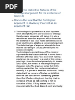 Download Analyze the Distinctive Features of the Ontological Argument for the Existence of God by Manny Lau SN64564718 doc pdf