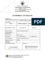 Authority To Travel - Division Office