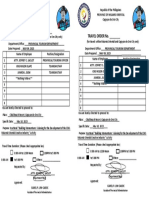 TOURISM-Travel Order (DTI-Chali)