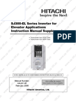 Hitachi SJ300-EL Series Inverter For Elevator Applications Instruction Manual Supplement