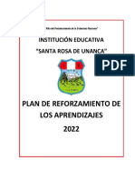 Plan de Reforzamiento de Los Aprendizajes 2022