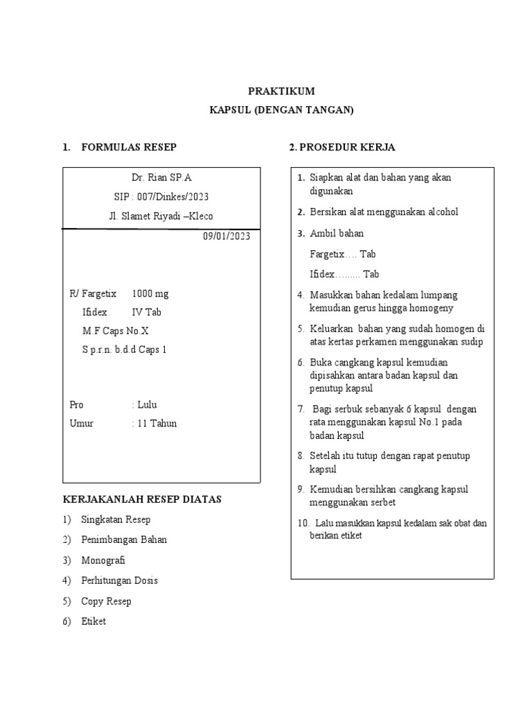 Praktikum Kapsul Pdf