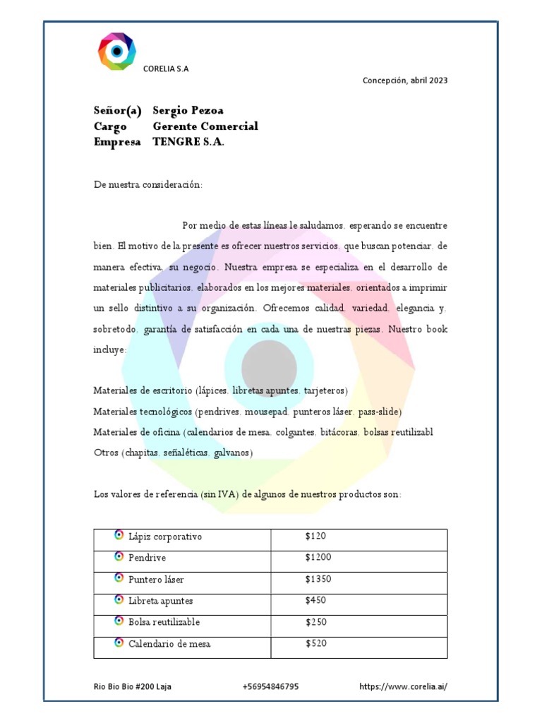 Servicios Publicitarios de Corelia S.A. | PDF | Business