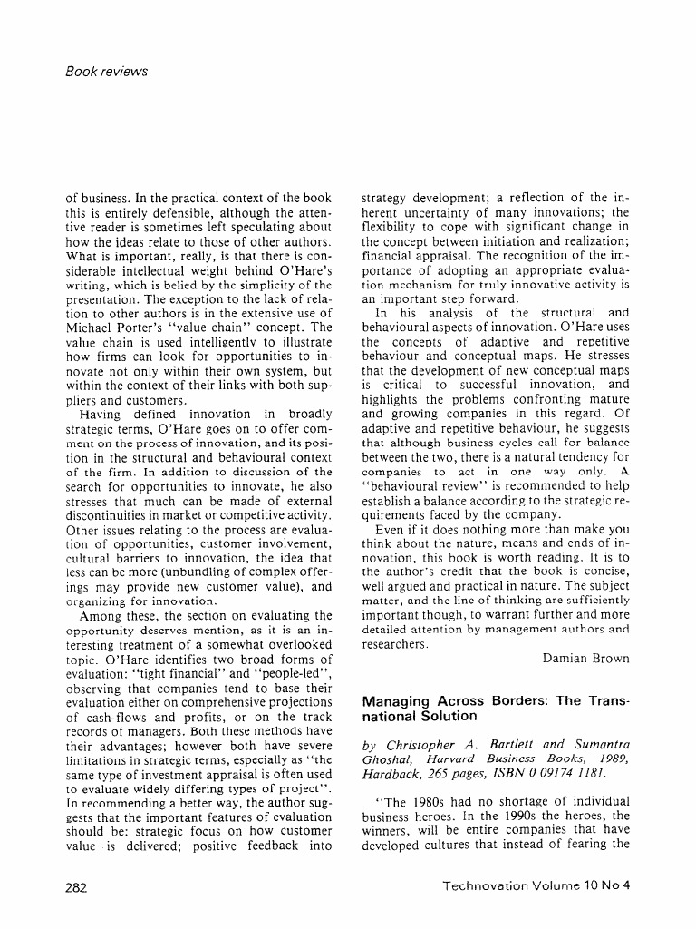 BARTLETT TRANSNATIONAL MANAGEMENT 6TH EDITION SUMMARY PDF visual data 6