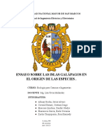 Ensayo Sobre Las Islas Galápagos en El Origenen de Las Especies .