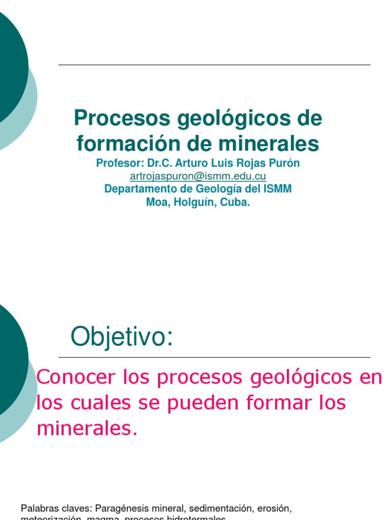 Procesos Geológicos en Formación de Minerales | PDF | Geología | Magma