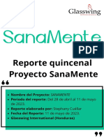Reporte Quincenal Proyecto de SanaMente