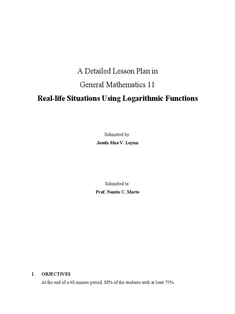 Logarithmic Functions in Real Life | PDF | Ph | Logarithm
