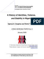 A History of Identities Violence and Stability in Nigeria