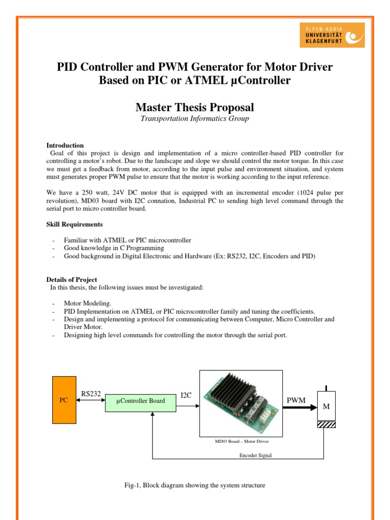 2009 Master Proposal Motor Control | PDF