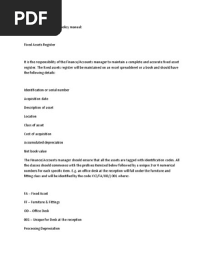 Asset Register