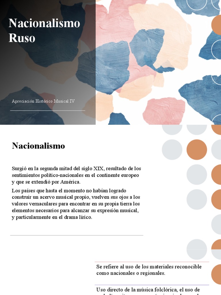 Nacionalismo Ruso PDF Música clásica Las artes escénicas