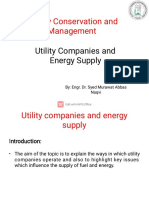 Energy Conservation and Management: Understanding Utility Companies and Factors Influencing Energy Supply