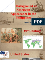 Background of American Appearance in The Philippines