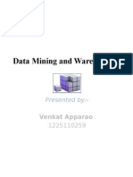 Data Mining and Warehousing: Presented By