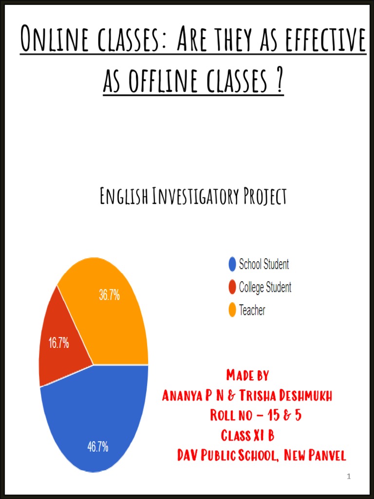 Online vs Offline Classes: Effectiveness Study | PDF