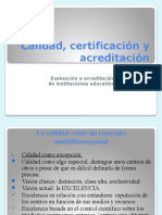 Calidad, Certificación y Evaluación