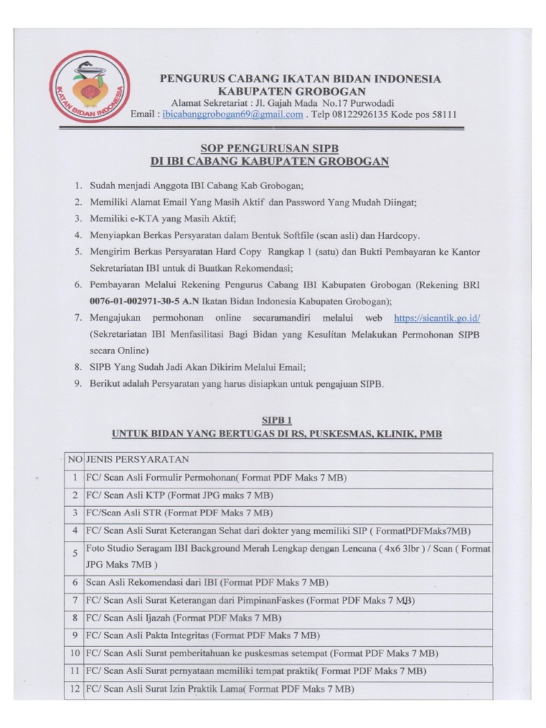 Sop Sipb | PDF