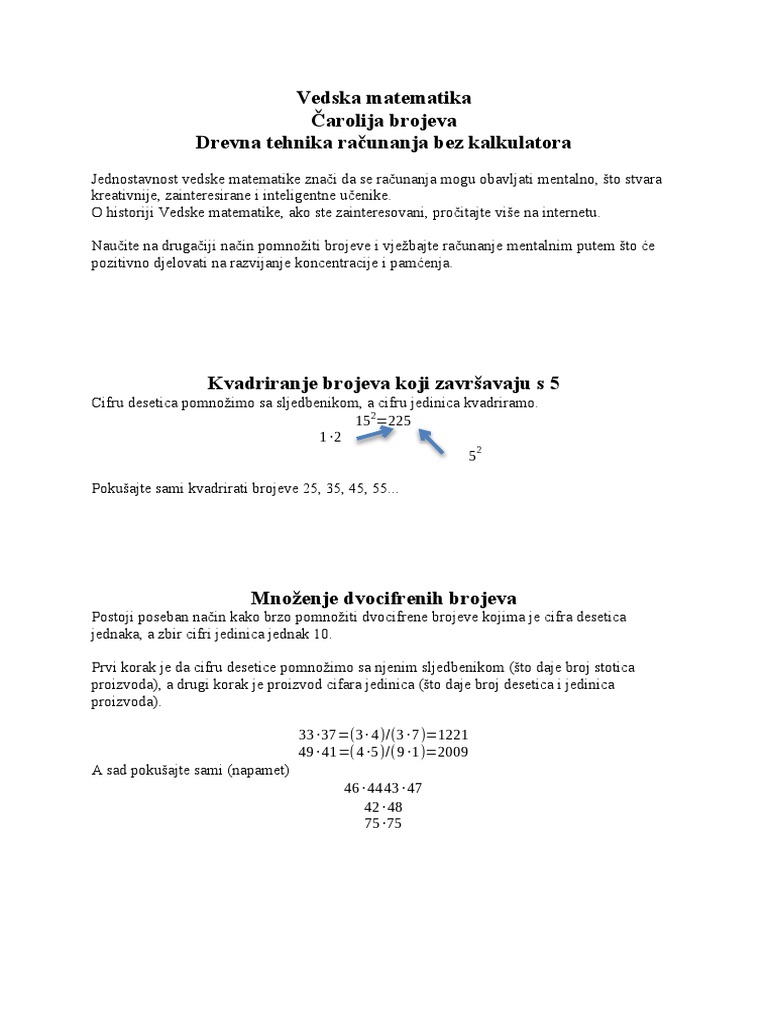Vedska Matematika | PDF