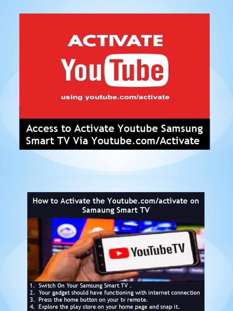 Activate YouTube on Samsung TV | PDF