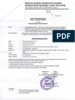 Surat Rekomendasi BKP Proyek Desa (BAKESBANG)