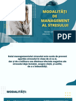Modalități de Management Al Stresului