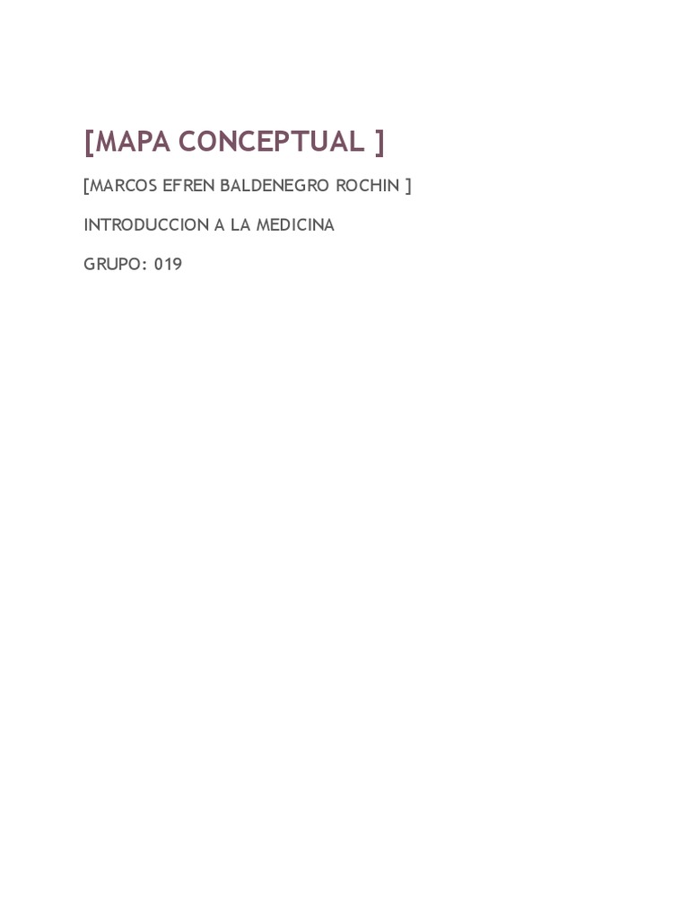 Mapa Conceptual de la Medicina | PDF
