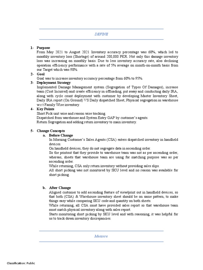 Project Charter - Retailo | PDF | Inventory | Warehouse