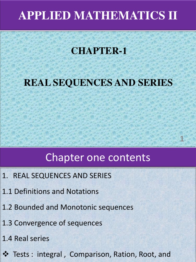 Applied II Chapter1 Revised Copy PDF Sequence Complex Analysis