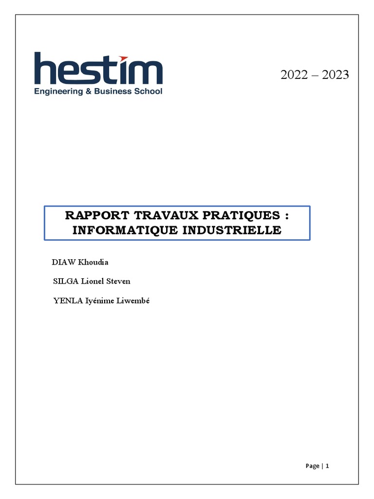 Rapport TP | PDF | Arduino | Programme informatique