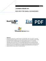 Out-Of-The-Box Roi For Small Businesses: Windows Small Business Server 2003