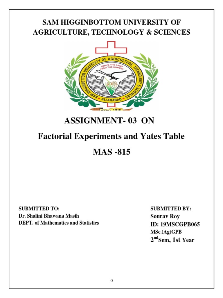 19mscgpb065 Factorial | PDF | Experiment | Analysis Of Variance