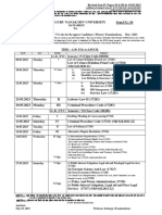 Revised Sem-IV & VI exam dates and subjects for LL.B (TYC