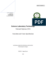 ND Science Lab Technology Curriculum and Course Specifications