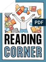 Blue Reading Corner Classroom Poster