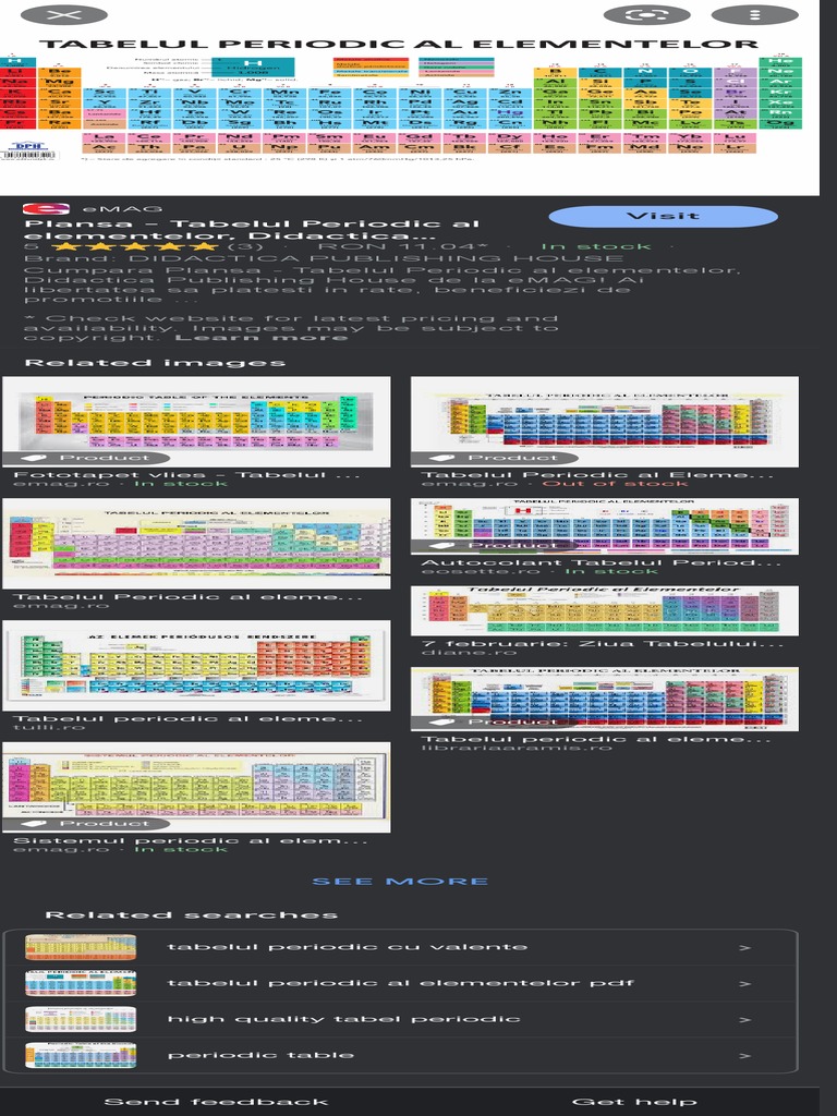 Tabelul Periodic - Google Search | PDF | Chemical Compounds | Metallic ...