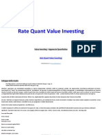 Il Miglior Metodo Per Investire Sul Lungo Termine: Rate Quant Value Investing Algorithm