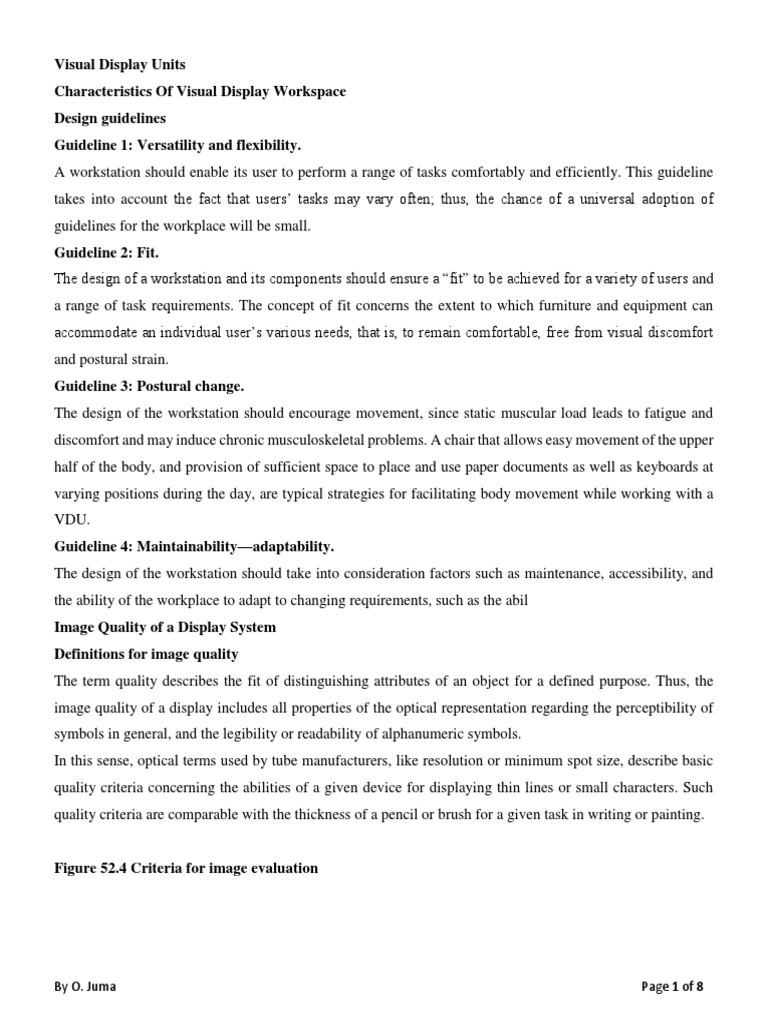 Visual Display Units Notes 3 Pdf Image Resolution Contrast Vision