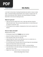 Sitz Bath Setup and Cleaning Guide | PDF | Bathing | Hygiene