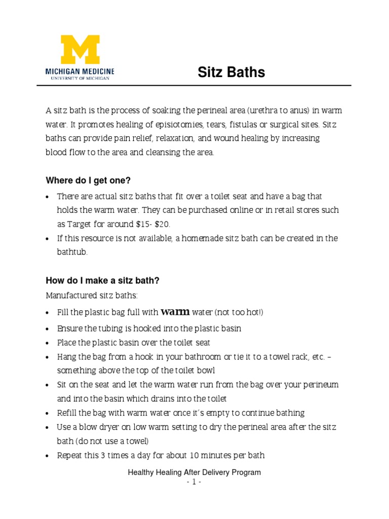 Sitz Baths PDF Toilet Clinical Medicine