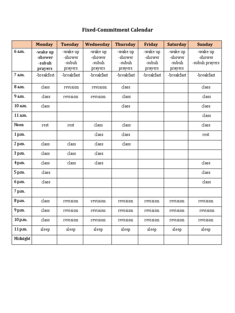 fixed-commitment-calendar-monday-tuesday-wednesday-thursday-friday