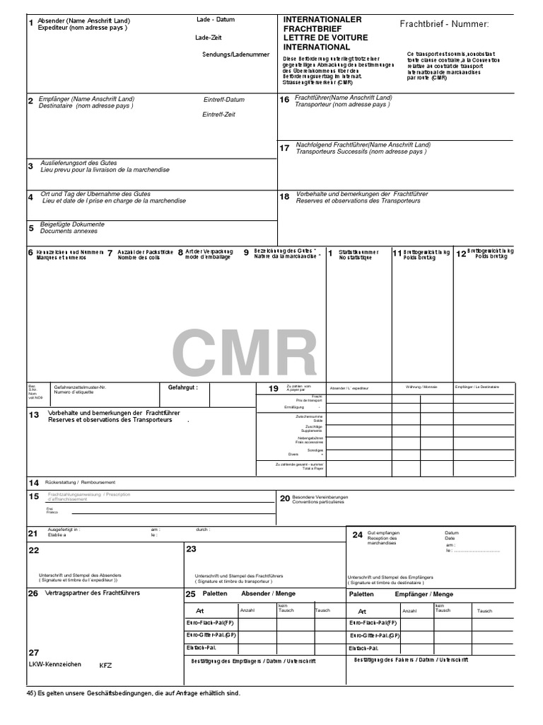 CMR Blanko | PDF