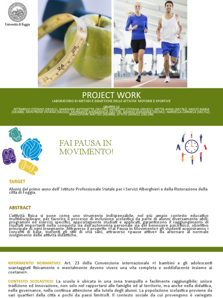 Gruppo 12 Project Work Motoria | PDF