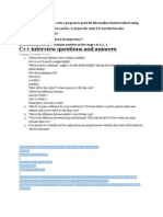 C++ Interview Questions and Answers: by Admin - December 8, 2007