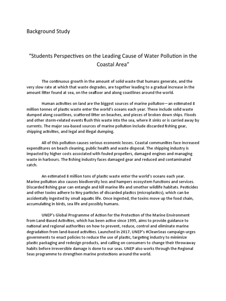 Background study pdf pollution waste