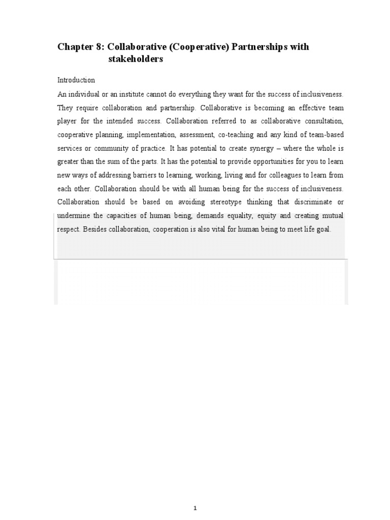 Inclusiveness Chapter 8 | PDF